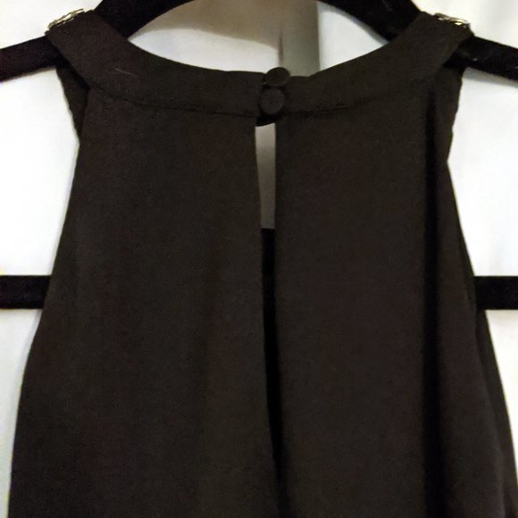 H&M Black Beaded Shift Cocktail Dress - Size 6 - Picture 5 of 6